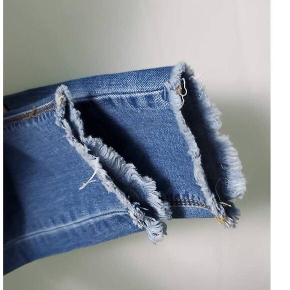 Iris Jeans Los Angeles 1P8881 Distressed Look Blue Jeans Size 5 ~ Grunge Street - Picture 9 of 13